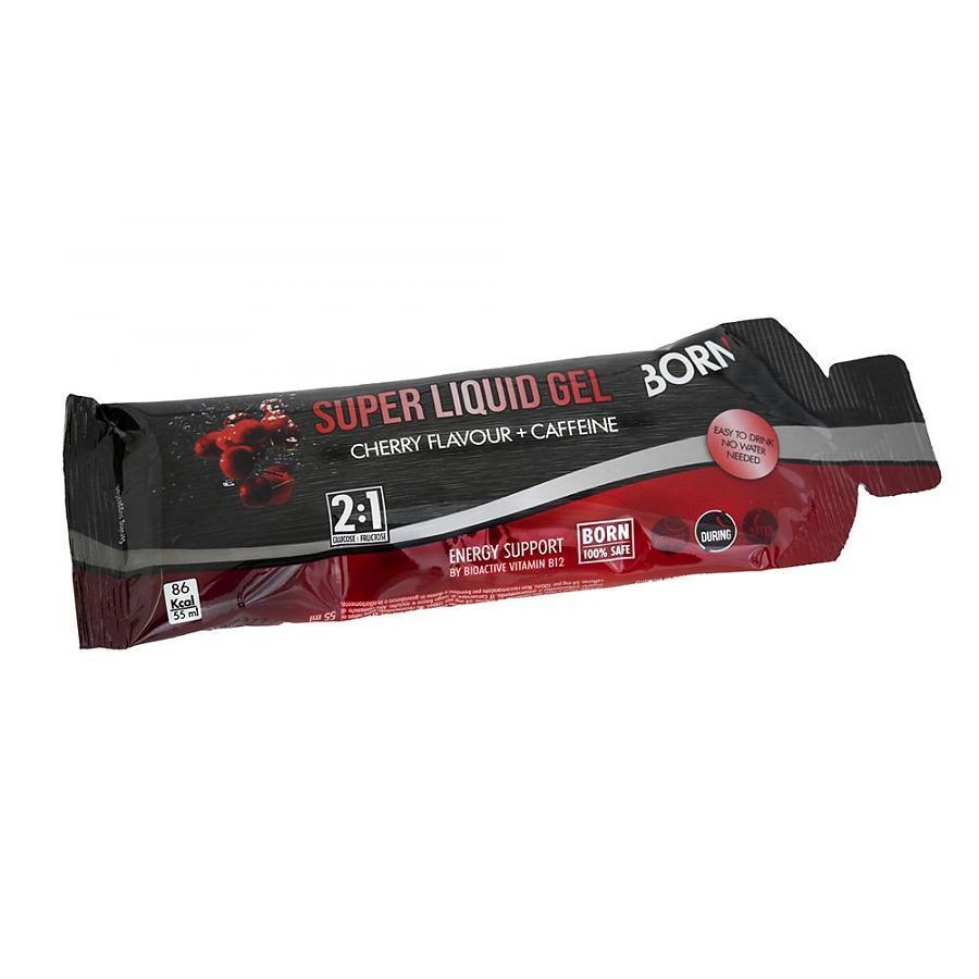 Born Sportscare Super Liquid Gel Cherry + Caffeine, Single, 55ml