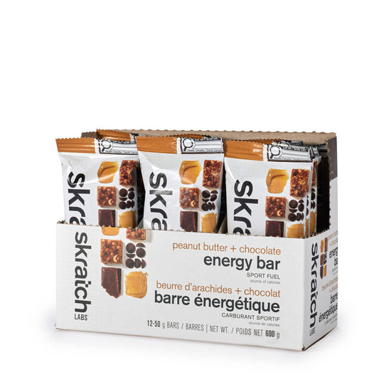 Skratch Labs Energy Bar  - Peanut Butter and Chocolate, Box of 12-sold as single