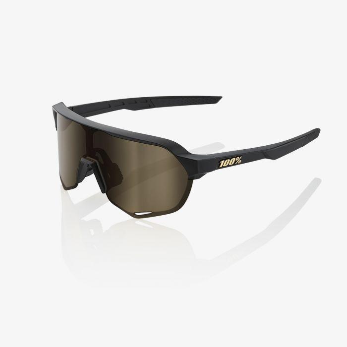 100% S2 -Eyewear - Matte Black - Soft Gold Mirror Lens