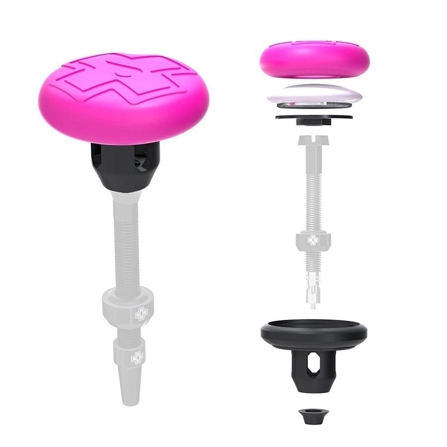 Muc-Off, Tubeless Tag Holder, Black/Pink