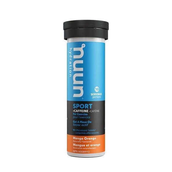 Nuun Sport + Caffeine Hydration Tablets, Mango Orange, (10 tablets per tube)