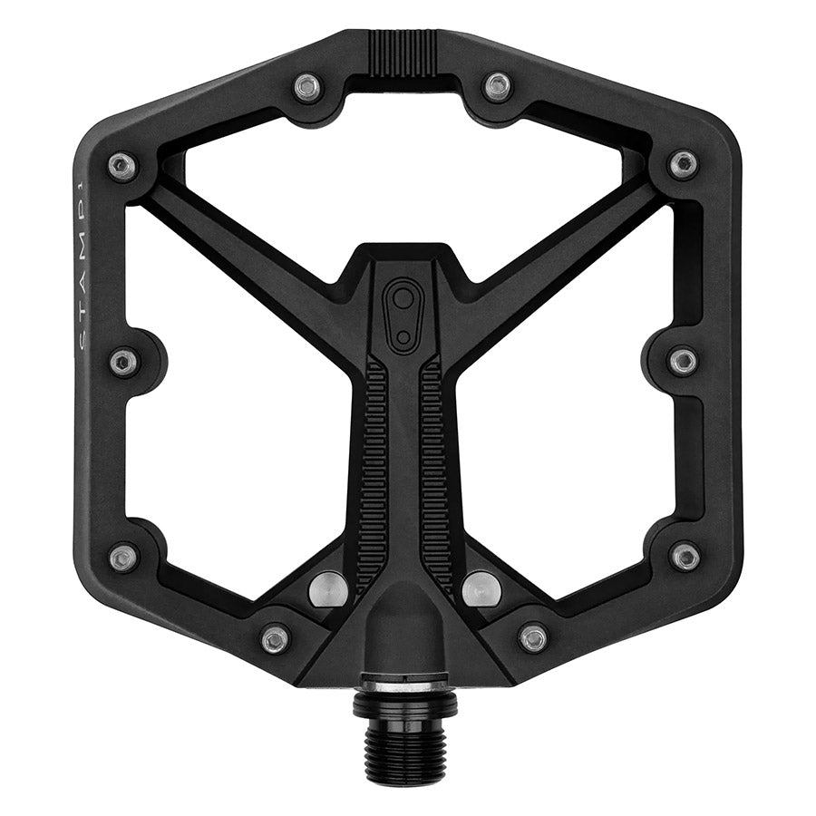 Crankbrothers STAMP 1 Platform Pedals - Body: Composite Spindle: Cr-Mo 9/16'' Black Pair Large
