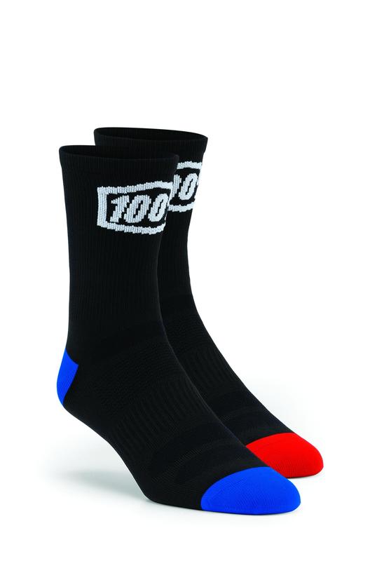 100% Terrain MTB Performance Socks, S/M, Black