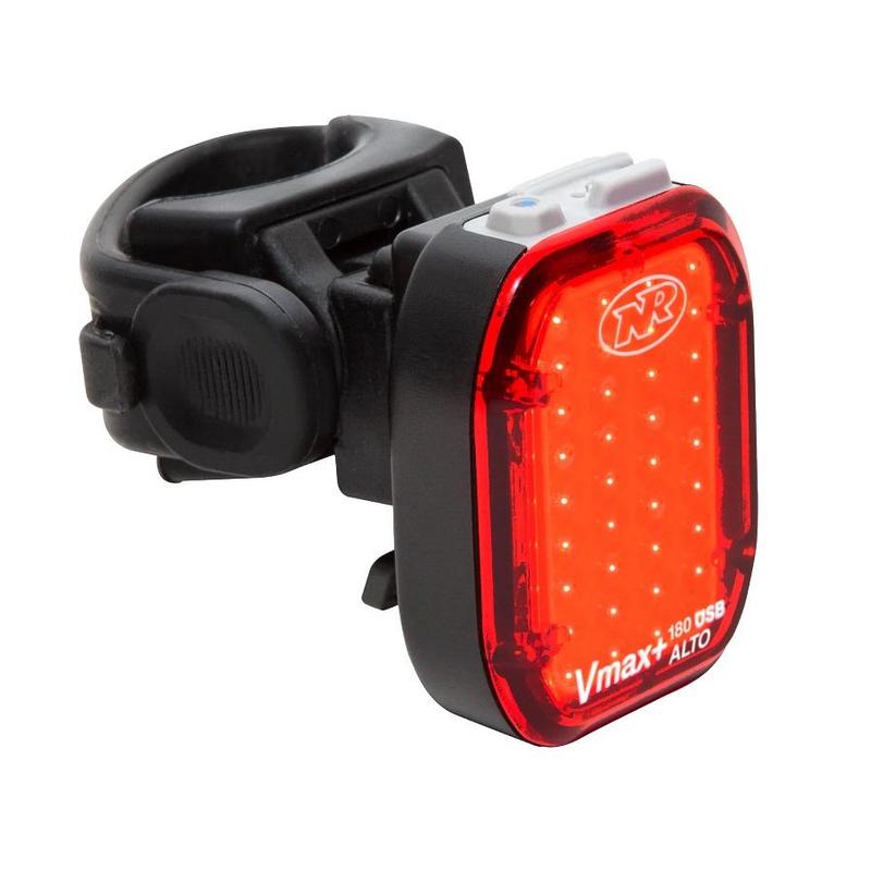 NiteRider VMax+ 180 ALTO Rechargeable Rear Tail Light (w/ Brake Sensing Technology)