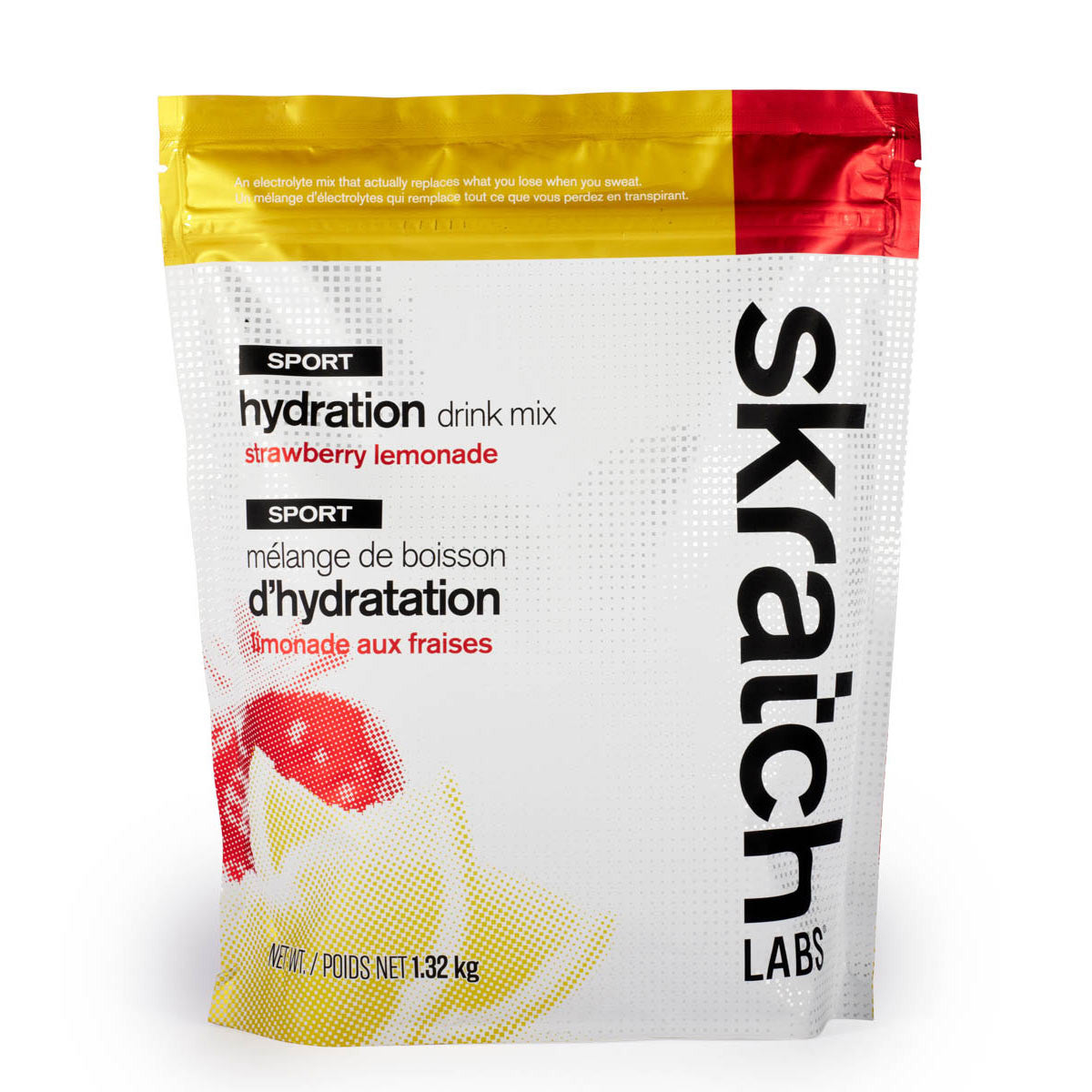 Skratch Hydration Sport Drink Mix, Strawberry Lemonade, 1320/ 60-Serving Resealable Bag