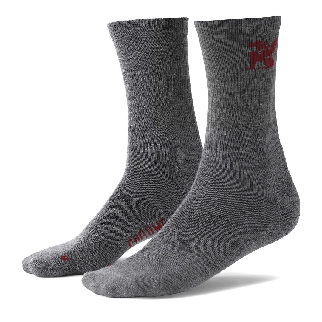 Chrome Merino Crew Sock -- Grey