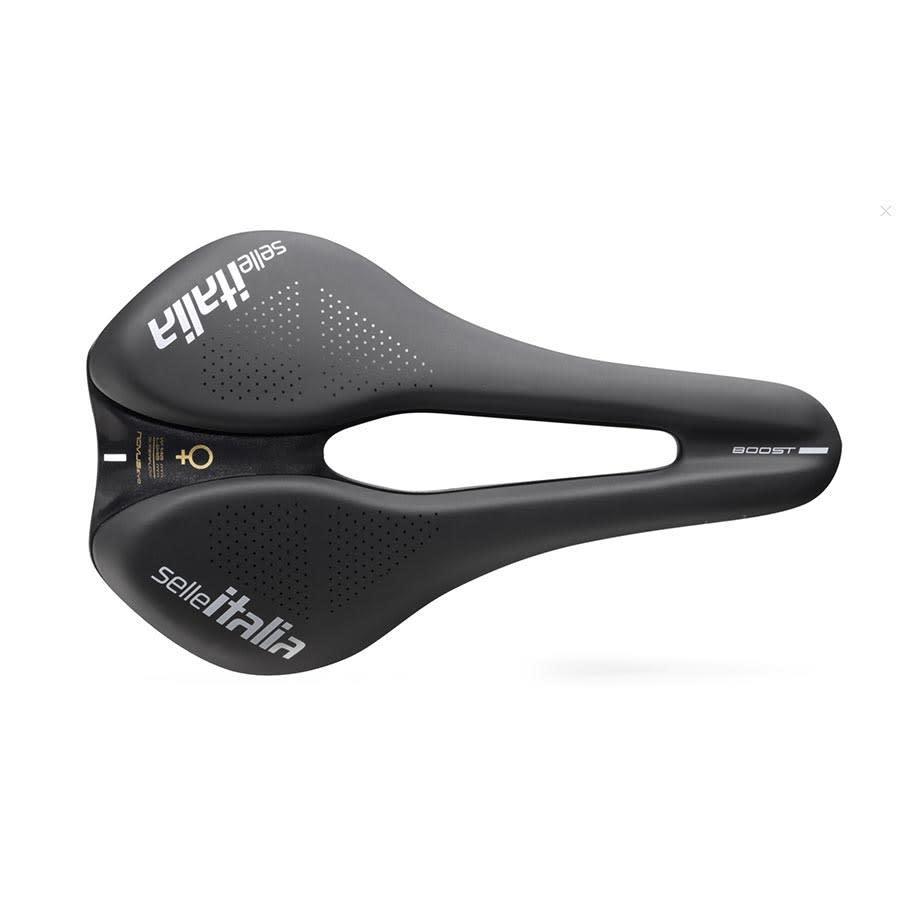Selle Italia Lady Novus Boost EVO Superflow Saddle - 245 x 145mm, Women, 242g, Black