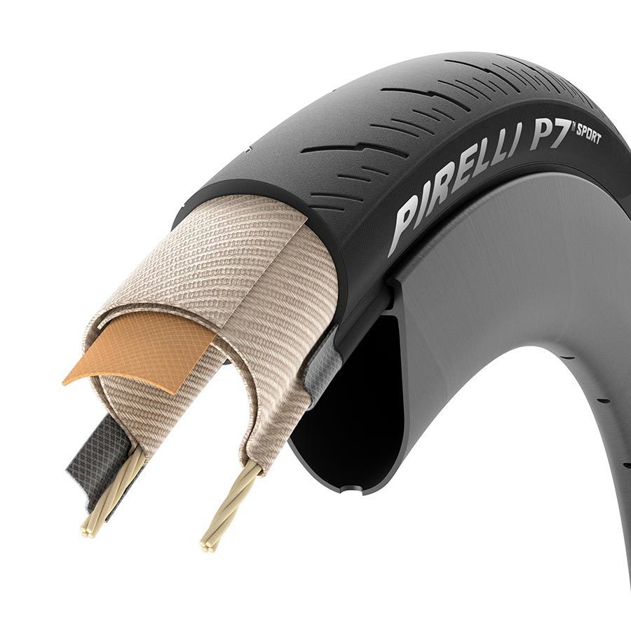 Pirelli P7 Sport Road Tire - 700c, Folding, Clincher, PRO, TechBELT, Black