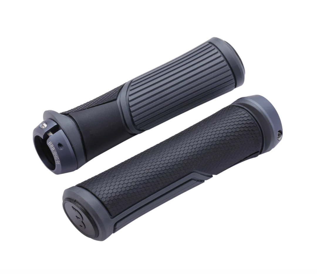 BBB BHG-96 Cobra Handlebar Grips - 142mm, Black/Dark Grey