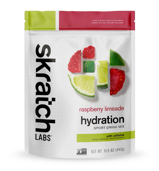 Skratch Labs :: Sport Drink Mix - Raspberry Limeade With Caffeine, 440g/20 Serving Resealable Pouch