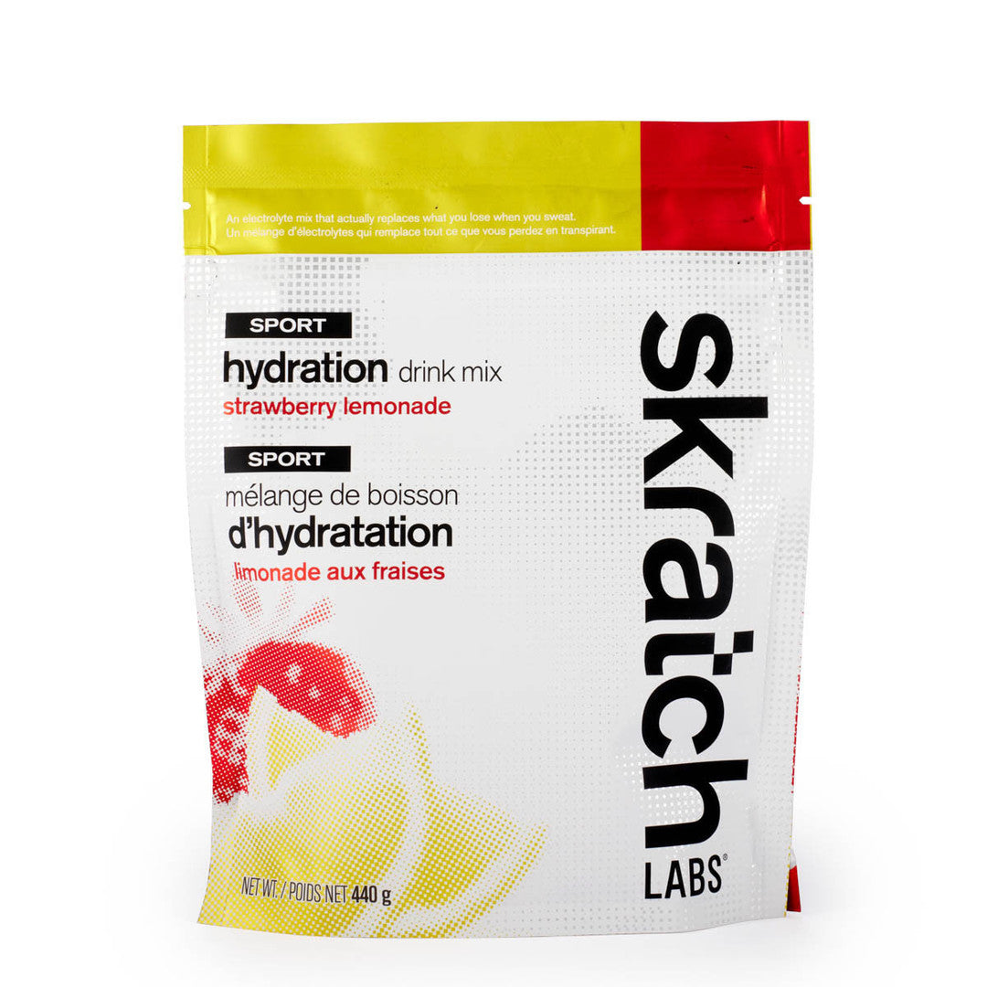 Skratch Hydration Sport Drink Mix, Strawberry Lemonade, 440g , Resealable Bag