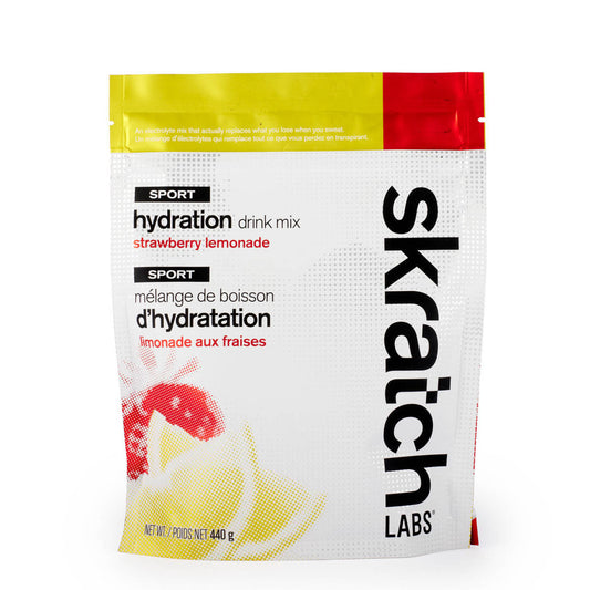 Skratch Hydration Sport Drink Mix, Strawberry Lemonade, 440g , Resealable Bag