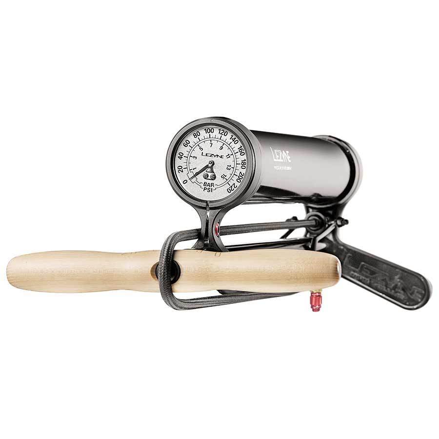 Lezyne, Pressure Over Drive 2.5", Floor Pump, Tubeless Air Tank, ABS-1 Pro Chuck, 220psi, Black