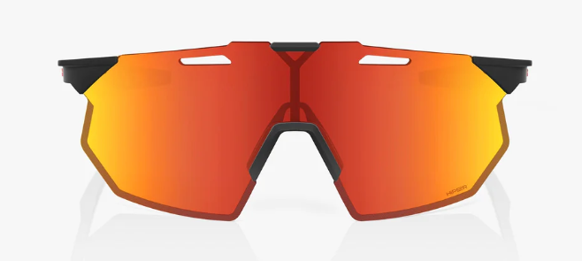 100% Hypercraft SQ Sunglasses, Soft Tact Black frame - HiPER Red Multilayer Mirror Lens