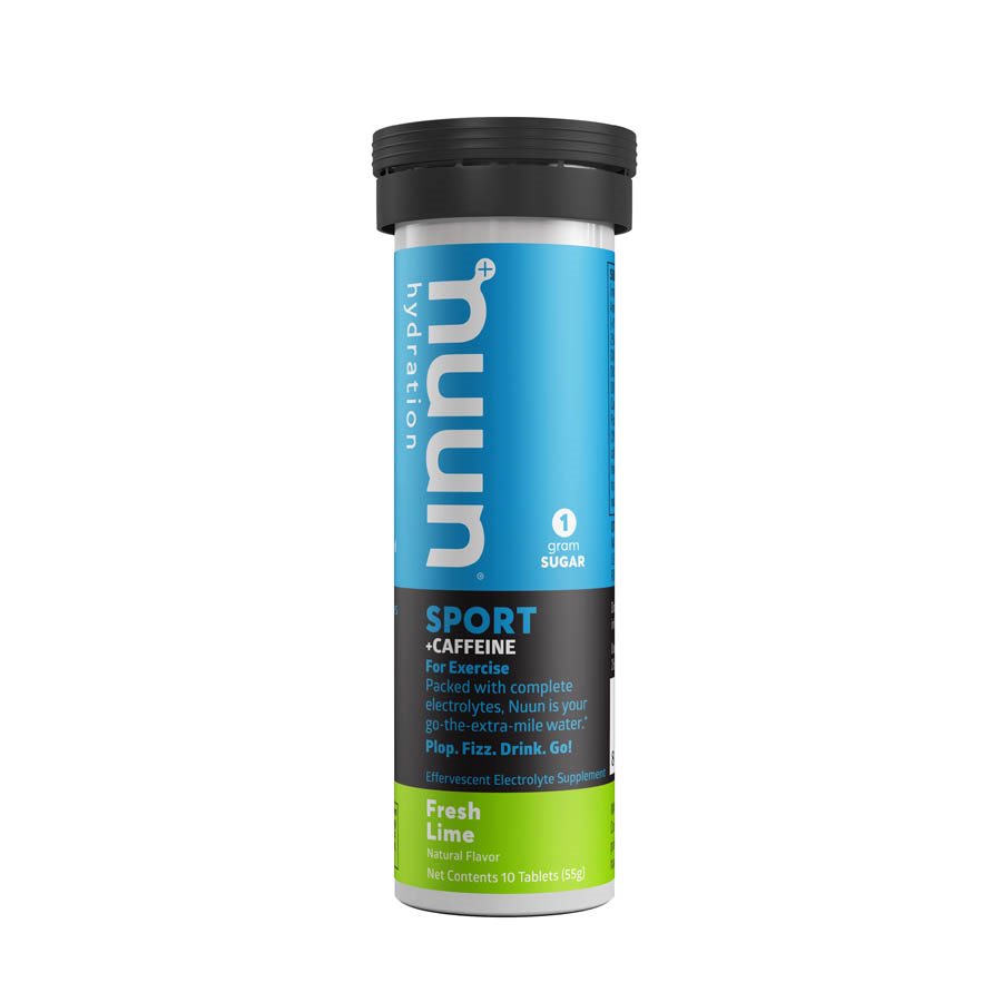 Nuun Sport with Caffeine Drink Mix - Fresh Lime - Single Tube (10 Servings)