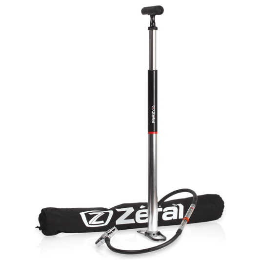 Zefal Profil Travel Floor Pump Z-twin - 145psi, Silver