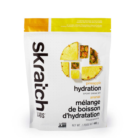 Skratch Labs Hydration Sport Drink Mix, Pineapple, 440g/20-Serving Resealable Bag