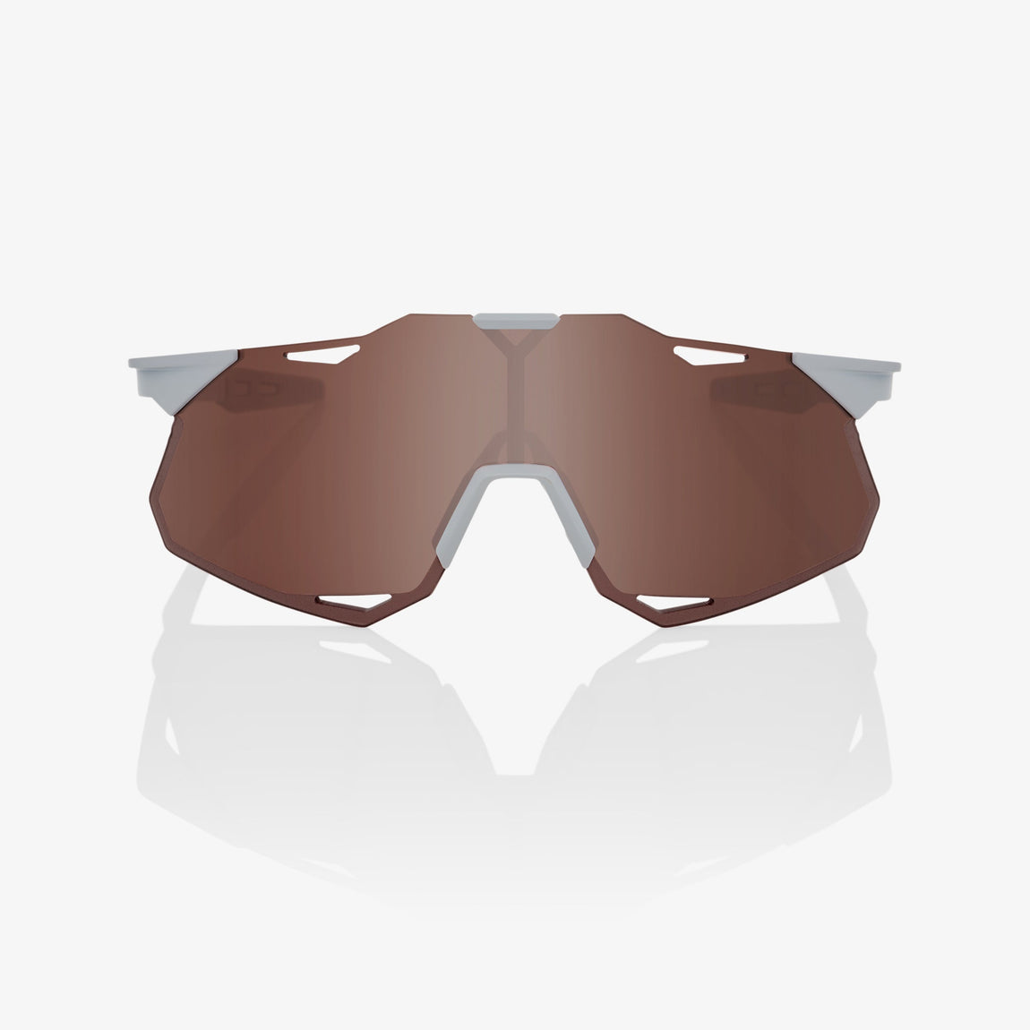 100% Hypercraft XS Sunglasses, Matte Stone Grey frame - HiPER Crimson Silver Mirror Lens