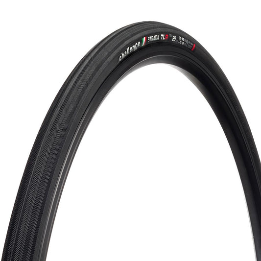 Challenge, Strada Race TLR, Tire, 700x25C, Folding, Tubeless Ready, Vulcanized, Nylon, 120TPI, Black