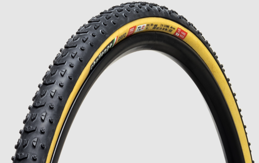 Challenge, Grifo Pro, Tubeless Gravel Tire, 700x33C, Folding, Tubeless Ready, Smart, PPS, 300TPI, Tanwall