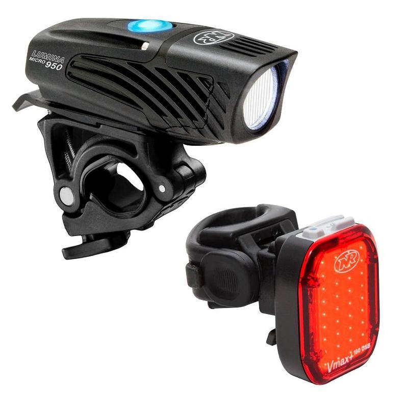 NiteRider Rechargeable LED Light Combo, Lumina Micro 950 & VMax+ 180