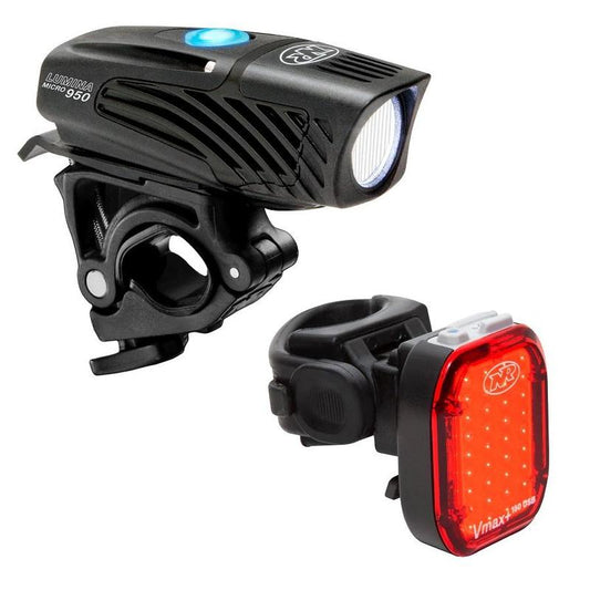 NiteRider Rechargeable LED Light Combo, Lumina Micro 950 & VMax+ 180