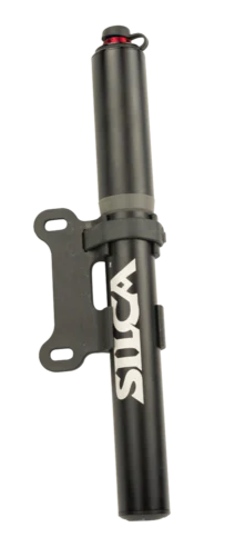 Silca Gravelero Mini Pump - 80psi, Aluminum, Presta/Schrader, With Bracket, Retractable hose