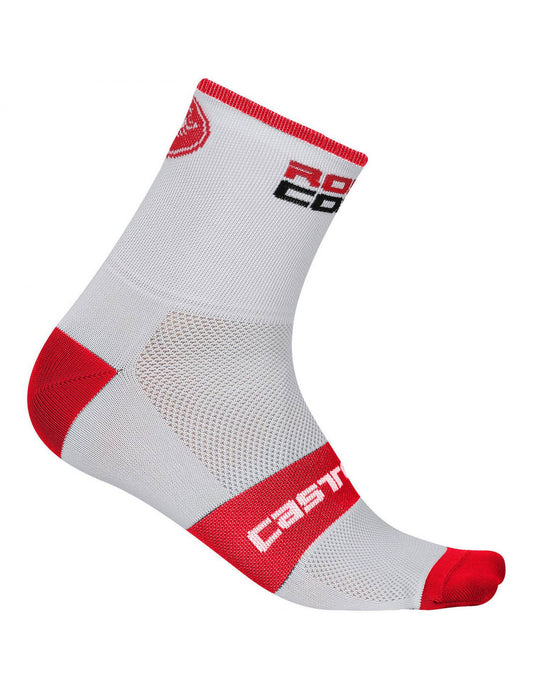 Castelli Rosso Corsa 13 Sock -- White S/M