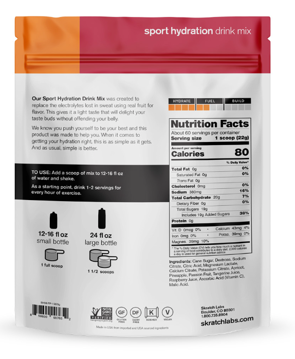 Skratch Labs :: Sport Hydration Mix - Fruit Punch, 1320g/60 Servings