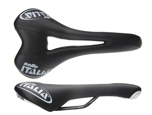 Selle Italia Turbomatic Gel Flow Saddle - Black/White, 153 x 275mm