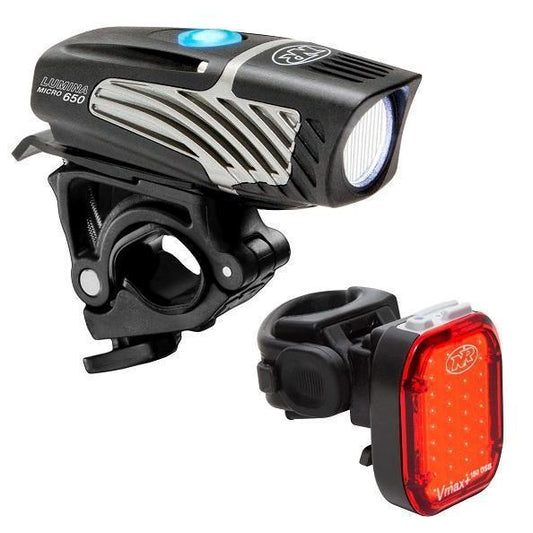 NiteRider Rechargeable LED Light Combo, Lumina Micro 650 & VMax+ 150