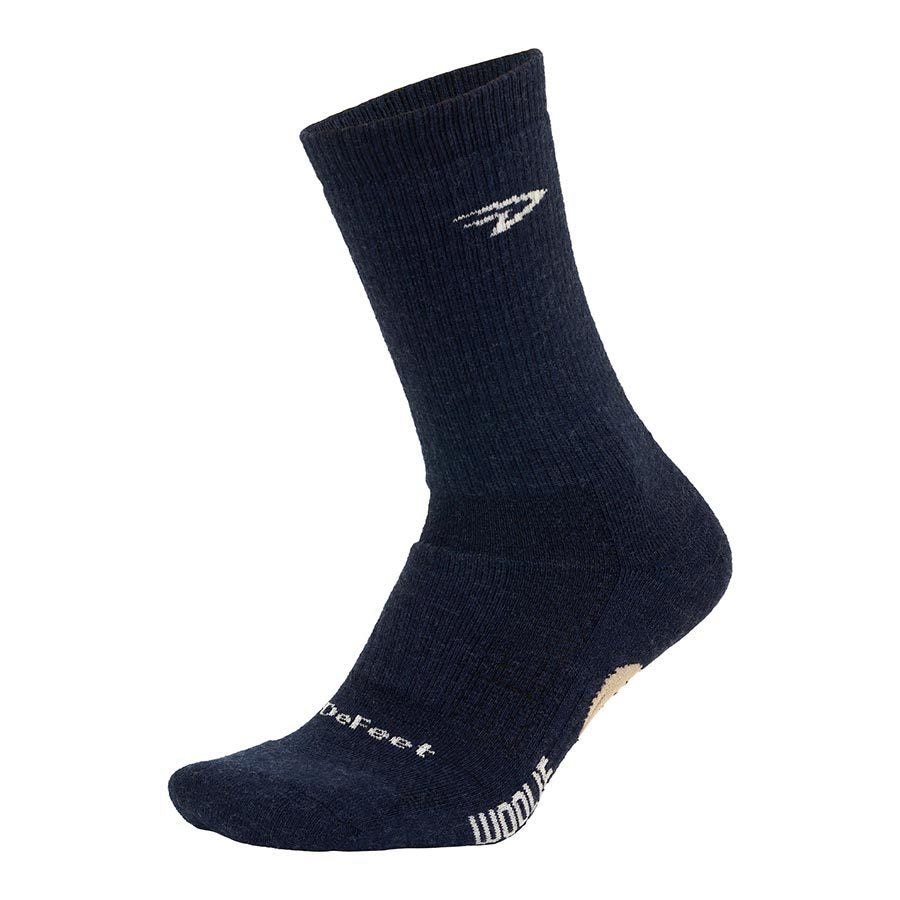 DeFeet Woolie Boolie 6 inch Socks Logo Navy Medium