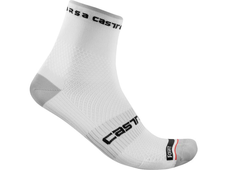 Castelli Rosso Corsa 9 Women's Sock -- White S/M