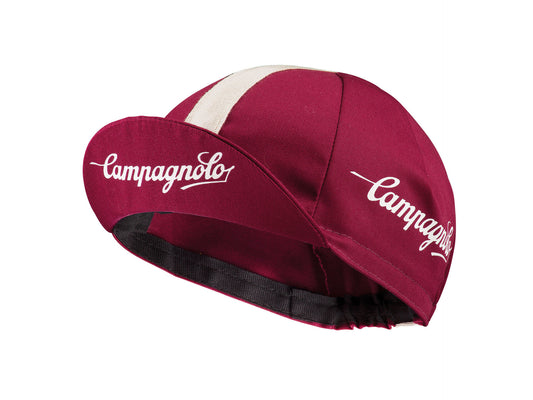 Campagnolo Classic Cycling  Cap Bordeaux w/white stripe, one size