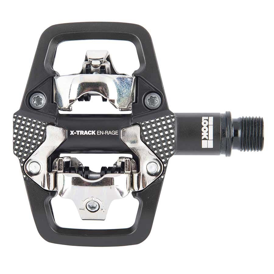 Look X-Track En-Rage MTB Clipless Pedals - Aluminum body, Cr-Mo axle, 9/16'', Black
